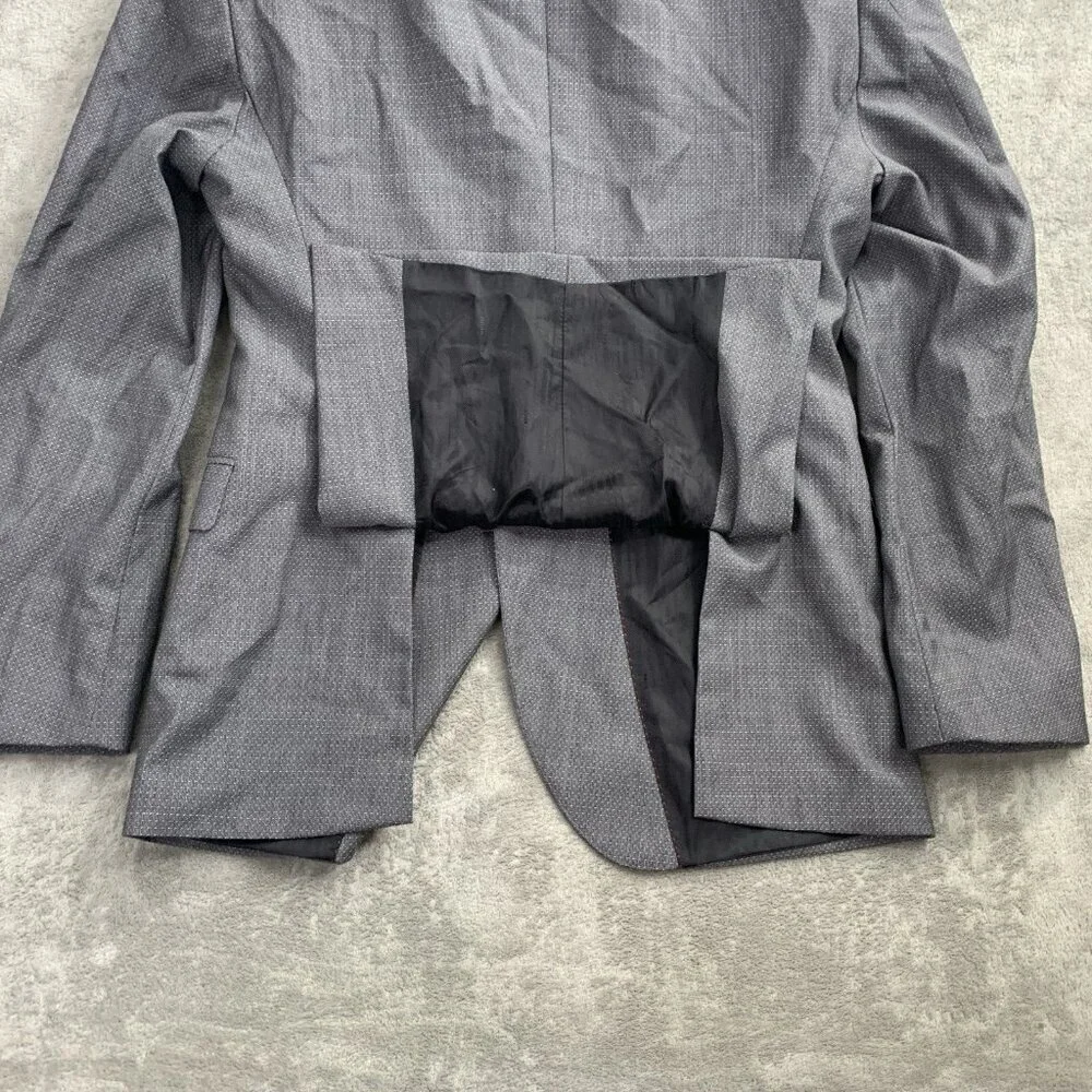 Boss Hugo Blazer Jacket Mens 40 R Jefferey Simmons182 Lanificio Di Tollegno Gray